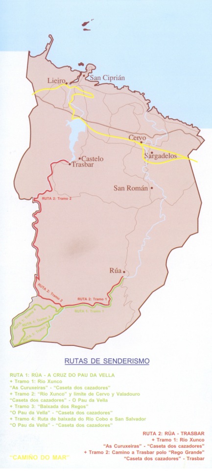 Mapa de rutas y sendas